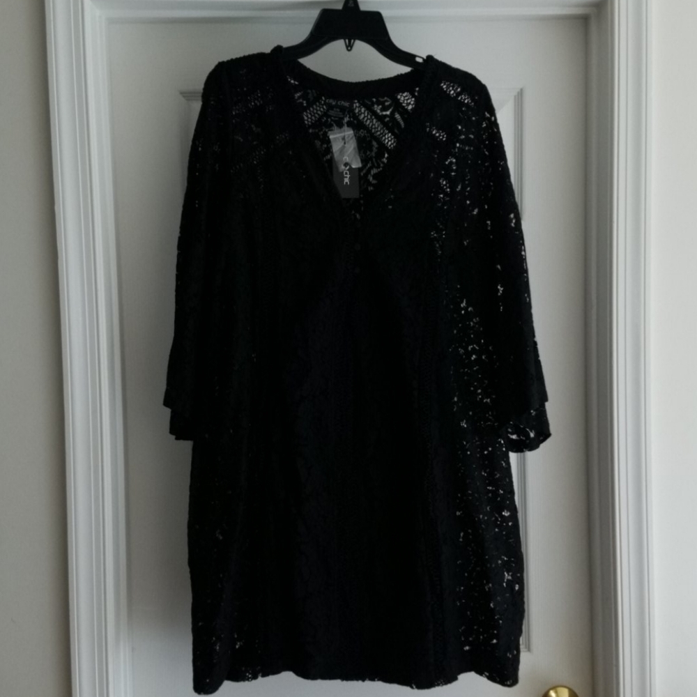 Floral lace dress with slip